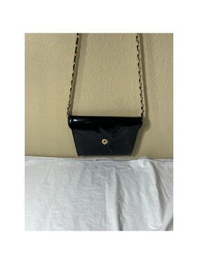 Vtg 90s Tianni Evening Handbag Purse  Patent Leather crossbody